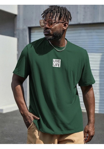 Flood Of Style Unisex Siyah Oversize Bisiklet Yaka %100 Pamuk Live Life Baskılı Yeşil Flood Of Style Unisex Siyah Oversize Bisiklet Yaka %100 Pamuk Live Life Baskılı Yeşil