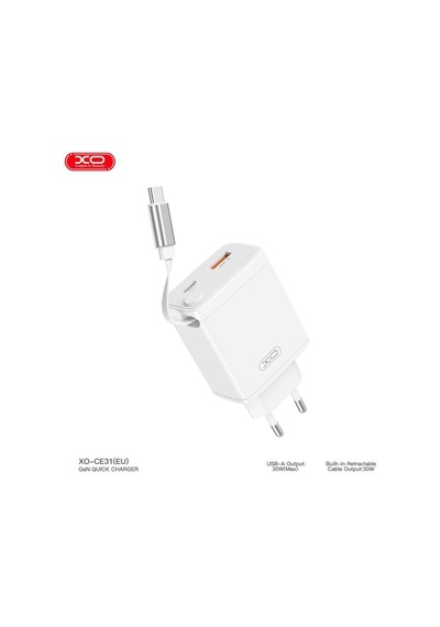 Delux Serisi Ce31 Eu 30w Type-c Ve Usb Hızlı Şarj Adaptörü Masaüstü Güç Pratik Parça Enerji Dolumu