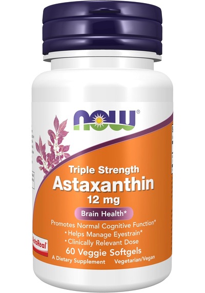 Now Triple Strength Astaxanthin 12 Mg Brain Health , Helps Manage