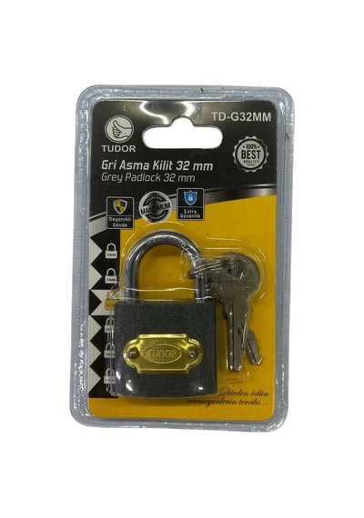 Plentifultudor 32 Mm Kısa Gri Asma Kilit