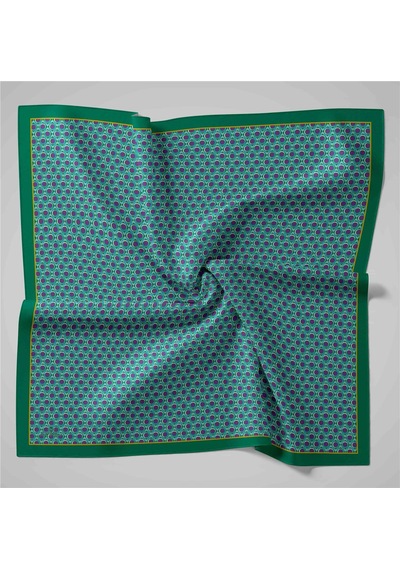 Silk Home Olinda Eşarp 48005-28 Yeşil, Erguvan, Turkuaz, Sarı