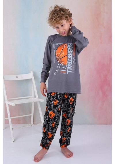 Yeni Sezon Erkek Çocuk Gez Garson Basketball Uzun Kollu Pamuk İnterlok Pijama Takımı 5154-füme Füme Yeni Sezon Erkek Çocuk Gez Garson Basketball Uzun Kollu Pamuk İnterlok Pijama Takımı 5154-füme Füme