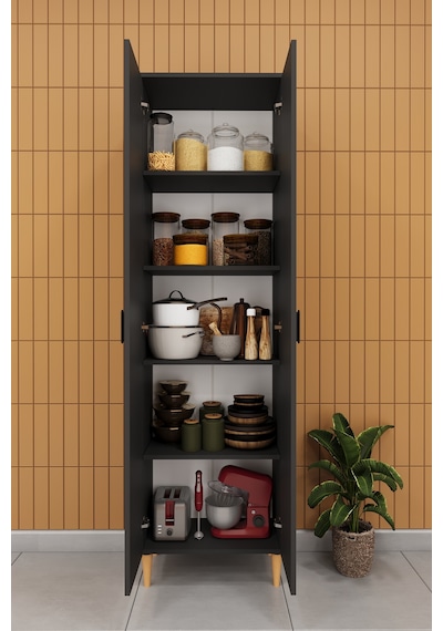 Modern 2 Kapaklı Çok Amaçlı Mutfak Banyo Dolabı %100 Mdf Erzak Kiler Dolabı Fd03 Antrasit Modern 2 Kapaklı Çok Amaçlı Mutfak Banyo Dolabı %100 Mdf Erzak Kiler Dolabı Fd03 Antrasit