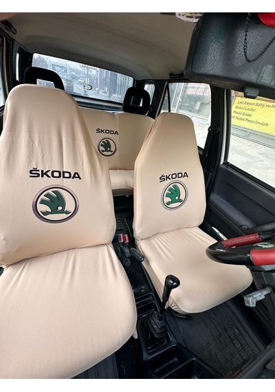 Skoda Oto Servis Kılıfı Krem Krem