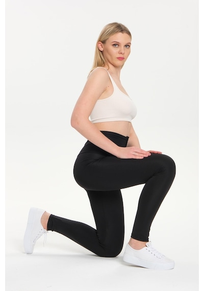 Fit Women Kadın Ekstra Yüksek Bel Kopçalı Tayt 4409 Siyah