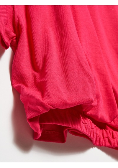 Dilvin Lastik Detaylı Tshirt  Fuşya