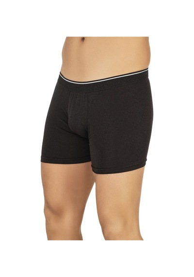 Özkan Underwear Özkan 11256 3'lü Paket Erkek Premium Kumaş Modal Pamuklu Esnek Yumuşak Boxer Şort Siyah