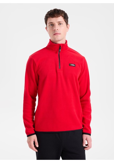 National Geographic Kırmızı Erkek Polar Sweatshırt N6wm-swt4050