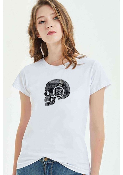 System Of A Down Baskılı Beyaz Kadın Tshirt (534730817)