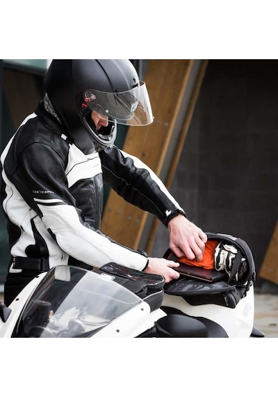 Motosiklet Racing Arka Kuyruk Çantası Suni Deri Ve Impertex Kumaş