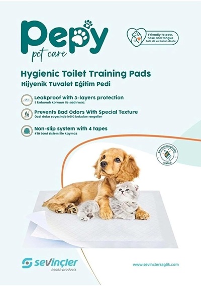 Pepy Evcil Hayvan Tuvalet Eğitim Pedi, 60x90 Cm, 180 Adet 6 Paket