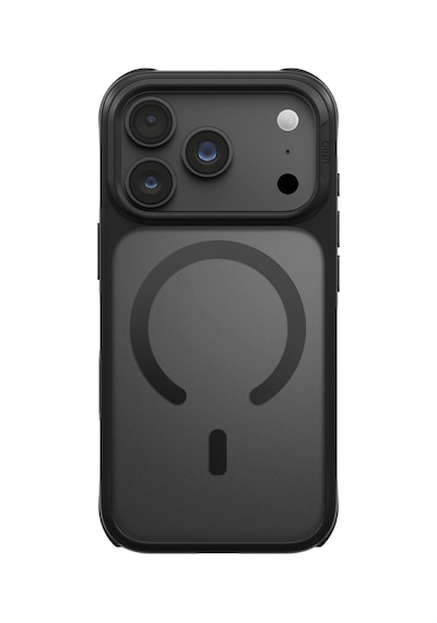 Apple iPhone Uyumlu 18 Pro Max Kılıf Parmak İzi Ve Leke Tutmaz Veren Serisi Buzlu Transparan Magsafe Kapak Siyah