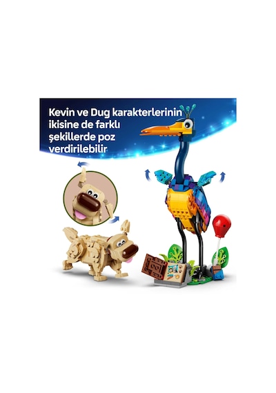 LEGO® ǀ Disney ve Pixar Kevin ve Dug 43290 - 9 Yaş ve Üzeri Çocuklar için 2 Figür İçeren Yaratıcı Oyuncak Yapım Seti (628 Parça)