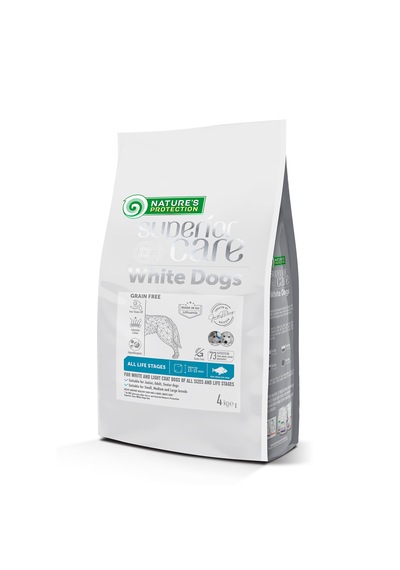 Nature's Protection Superior Care Beyaz Tüylü Köpekler İçin Tahılsız Beyaz Balıklı Tüm Irklar Ve Tüm Yaşam Evreleri Köpek Maması 4kg
