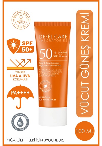 Spf 50 Vücut Güneş Kremi Yağ Ve Beyaz Kalıntı Bırakmayan Uva/uvb