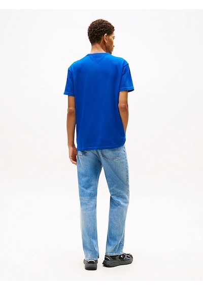 Tjm Reg Badge Tee Ext Erkek Mavi T-shirt - Dm0dm20322 Mavi