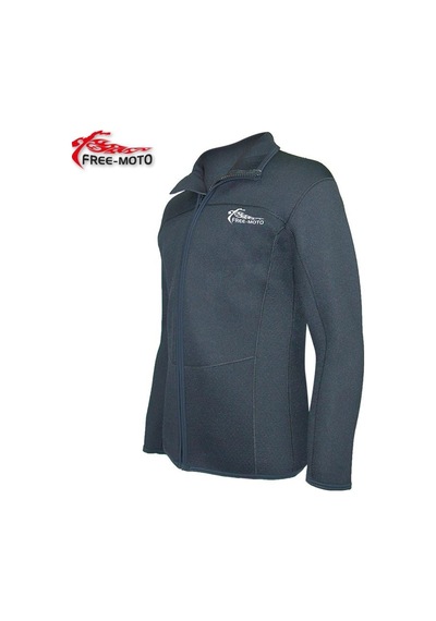 Free - Moto Free-Moto Motorsikletçi Neopren Siyah Polo Mont