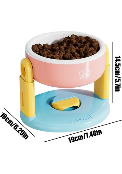 Yüksekliği Ayarlanabilir, Vantuzlu, Kedi-köpek Mama Kabı