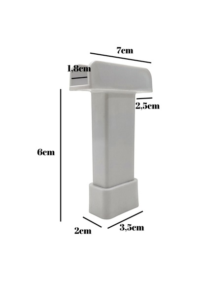 U Geçme Beyaz Plastik Ayarlı Ayak Mobilya Masa Ve Dolap Ayağı Beyaz 6cm 2 Adet Beyaz