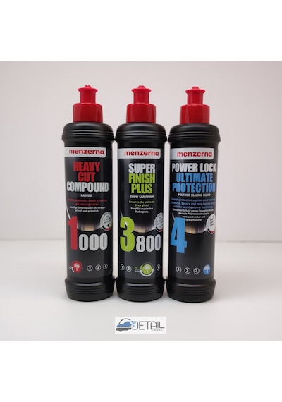 Menzerna 1000 3800 Powerlock Kalın Pasta Hare Boya Kor. Set 250ml