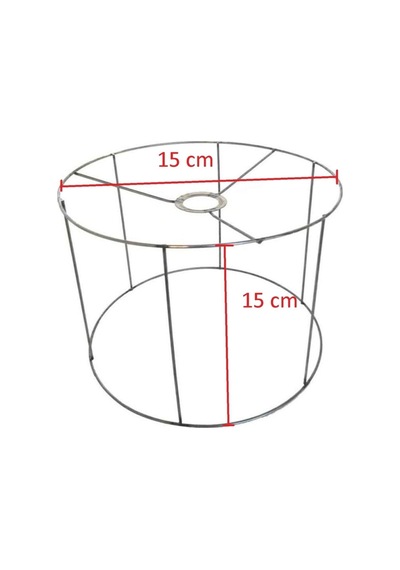 Silindir Makrome/kurdela Abajur Çember Teli 15cm-15 Cm Küçük Boy Kendin Yap Siyah
