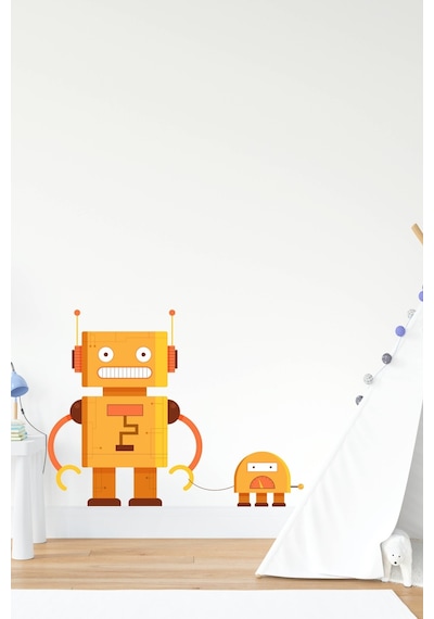 MSticker Robot Adam Ve Köpeği Sticker-çocuk Bebek Odası Sticker