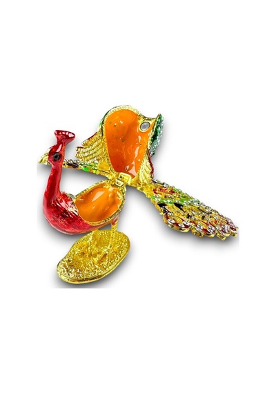 Yukarı Kuyruklu Kırmızı Tavuskuşu Biblo Gösterişli & Lüks Dekoratif Biblo 13 X 13 CM Yukarı Kuyruklu Kırmızı Tavuskuşu Biblo Gösterişli & Lüks Dekoratif Biblo 13 X 13 CM