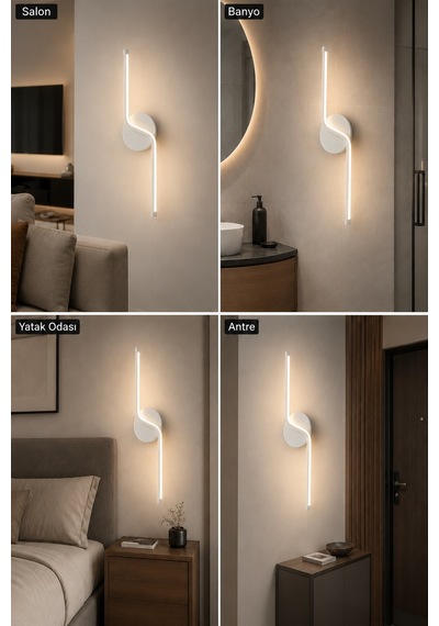 Gena Modern Led Duvar Apliği Günışığı Beyaz