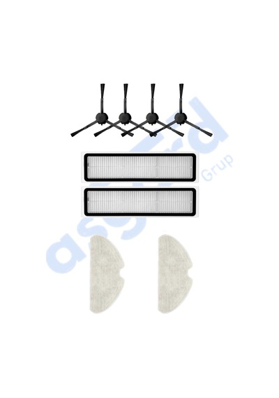 Dreame D10s, D10s Pro, D9 Max Gen2 Uyumlu 4 Yan Fırça 2 Filtre 2 Mop Pkt-iasgf0000231