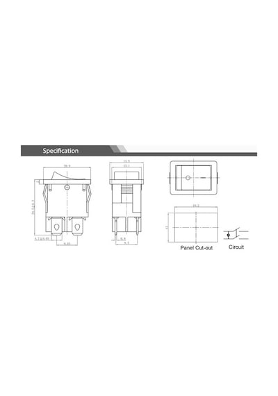 Ic-119 Mini Kırmızı Işıklı 220V Anahtar On-Off 4P 4 Bacaklı Kcd1 5 Adet