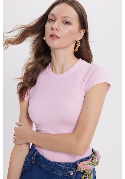 Tudors Kadın Regular Fit Klasik Kesim Bisiklet Yaka Viskon Kumaş Ultra Soft Pembe Tişört-37794 Pembe Tudors Kadın Regular Fit Klasik Kesim Bisiklet Yaka Viskon Kumaş Ultra Soft Pembe Tişört-37794 Pembe
