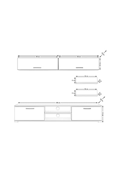 Decoraktiv Eko 5 Mdf Dvd Tv Ünitesi Tv Sehpası Pera - Siyah