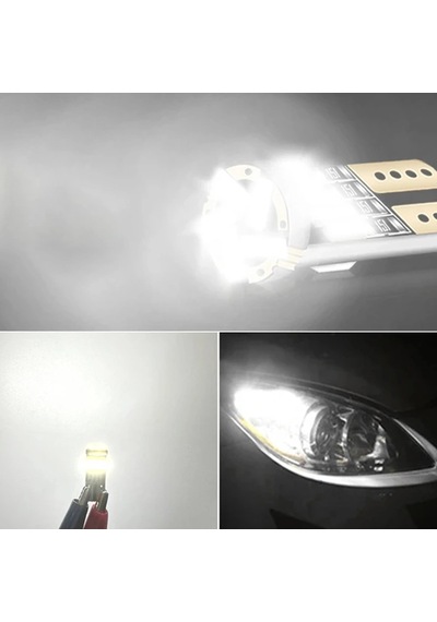 24v 15 Ledli Dipsiz T10 Park Ampulü Beyaz Işık 2 Adet