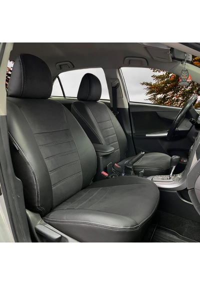 Toyota Corolla Uyumlu Araca Özel Oto Koltuk Kılıfı 158507 Siyah Deri/siyah Taytüyü