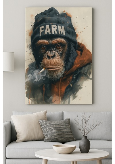 Farm Tarzı Sokak Sanatı Maymun Cam Tablo Asi Ruh Ve Modern Sanatın Buluşması Farm Tarzı Sokak Sanatı Maymun Cam Tablo Asi Ruh Ve Modern Sanatın Buluşması