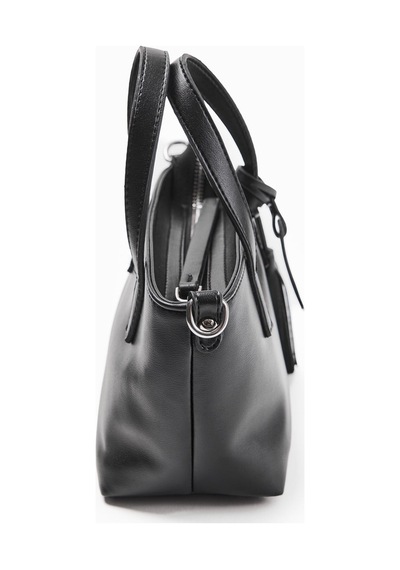 Molene Siyah Püskül Detaylı Mini Tote Çanta