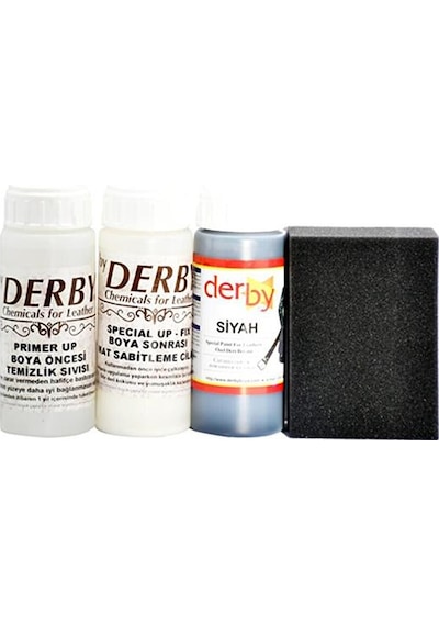 Derby Mont Deri Direksiyon Koltuk Deri Boyası 100 ML 4'lü Set Açık Bej