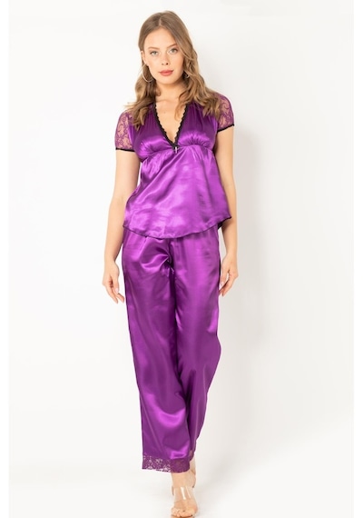 Doremi Miorre Kısa Kol Saten Bayan Pijama Takım