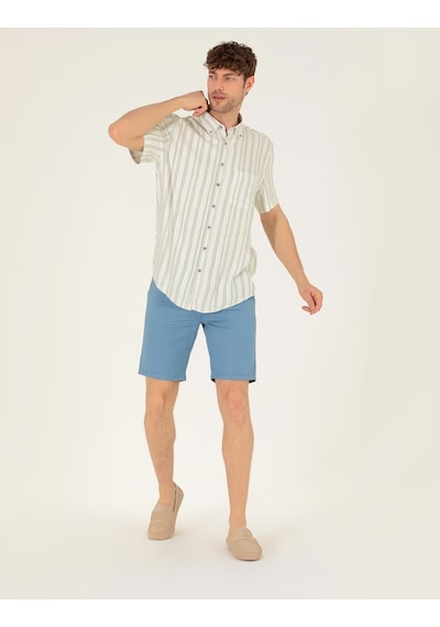 Pierre Cardin Erkek Koyu Mavi Şort / Bermuda 50264863-vr032 Koyu Mavi