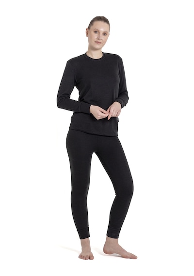 Oıl Company Unisex Çift Katlı Hafif Esnek Nefes Alabilir Örme Kumaş Termal İçlik Set Alt Üst Takım Siyah-01 Oıl Company Unisex Çift Katlı Hafif Esnek Nefes Alabilir Örme Kumaş Termal İçlik Set Alt Üst Takım Siyah-01