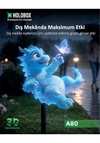 Holobox A80 Dış Mekan 3d Hologram Fan
