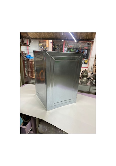 4 Kanatlı Büyük Boy 40x160 Cm Kamp Metal Rüzgar Kesici Rüzgarlık - Yağ Sıçratmaz Ocak Arkası Gri