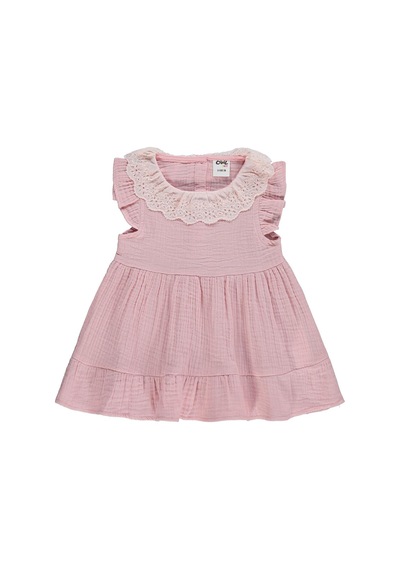 Civil Baby Yaka Dantelli 6-18 Ay Elbise - Pudra SOMON