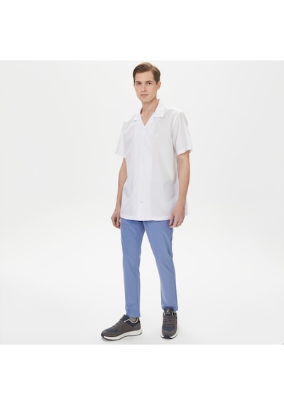 Nautica Erkek Beyaz Classic Fit Kısa Kollu Gömlek Düz W35511t Beyaz