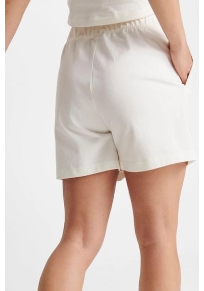 Nike Sportswear Essential Loose Fit Jersey Shorts Bol Kesim Ağır Modal Kadın Şort Beyaz Krem