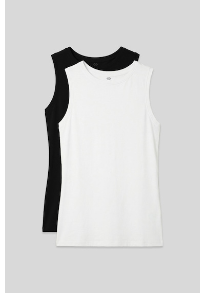 Tommy Life Slim Fit Basic O Yaka 2li Paket Siyah-beyaz Kadın Atlet - 97313 Siyah - Beyaz