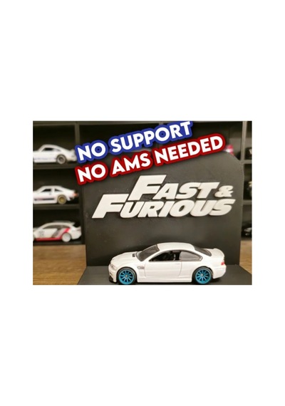 "fast & Furious" Yazılı 1:24 Ölçek Tekli Araç Standı