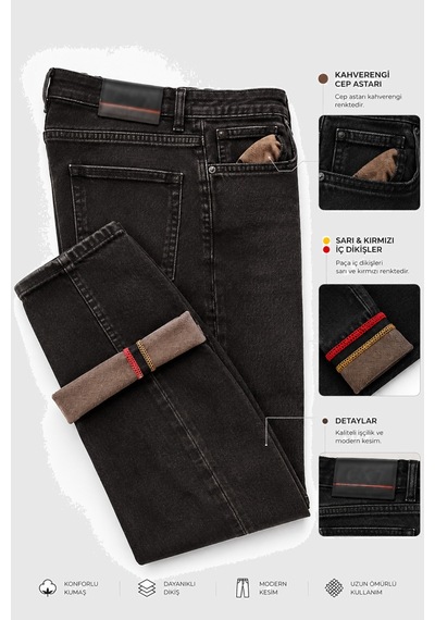 Rizzup Erkek Slim Fit Dar Kesim %98 Pamuk Likralı Taşlanmış Siyah Kot Pantolon Jean 2600026 Rizzup Erkek Slim Fit Dar Kesim %98 Pamuk Likralı Taşlanmış Siyah Kot Pantolon Jean 2600026
