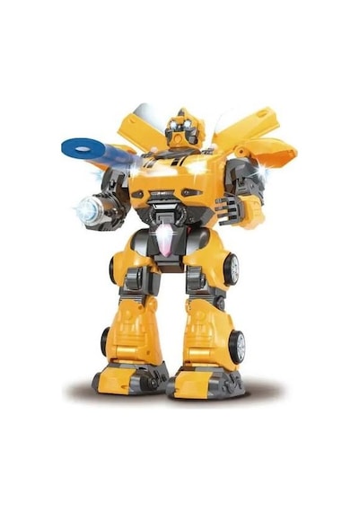 Mega Büyük Oyuncak Uzaktan Kumandalı Sünger Atan Işıklı Sesli Transformers Dev Robot Bumble