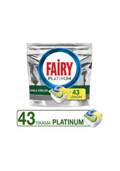 Fairy Platinum Limon Kokulu 43 Yıkama Bulaşık Makinesi Deterjanı Tableti - Kapsülü Fairy Platinum Limon Kokulu 43 Yıkama Bulaşık Makinesi Deterjanı Tableti - Kapsülü